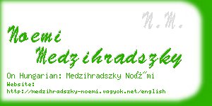 noemi medzihradszky business card